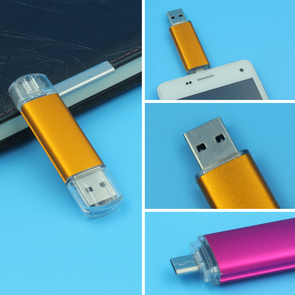 OTG Usb Flash Drives,OTG Usb For Smartphone & PC Pendrive Memory Stick OTG Ultra Dual 16GB USB Micro