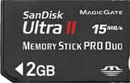 SanDisk Ultra II 2GB Memory Stick PRO Duo Card