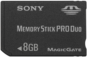 SONY 8GB Memory Stick PRO Duo Card