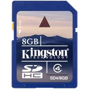 Kingston 8GB SDHC card
