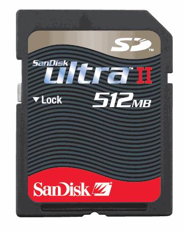 Sandisk ULTRA II  512MB SD Card