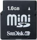 SanDisk 1GB  miniSD card