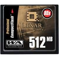 Lexar Media 80X Professional Series 512MB Compact Flash Card