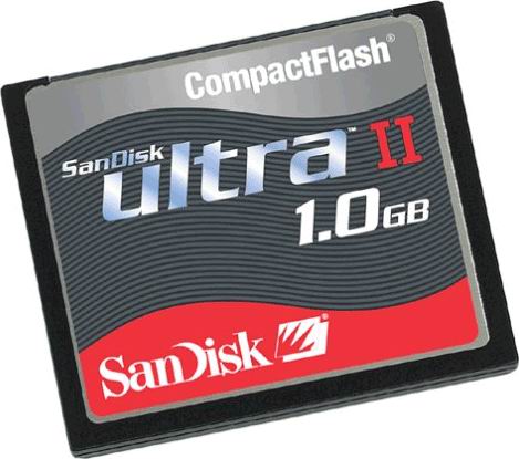 SanDisk Ultra II 1GB Compact Flash Memory Card