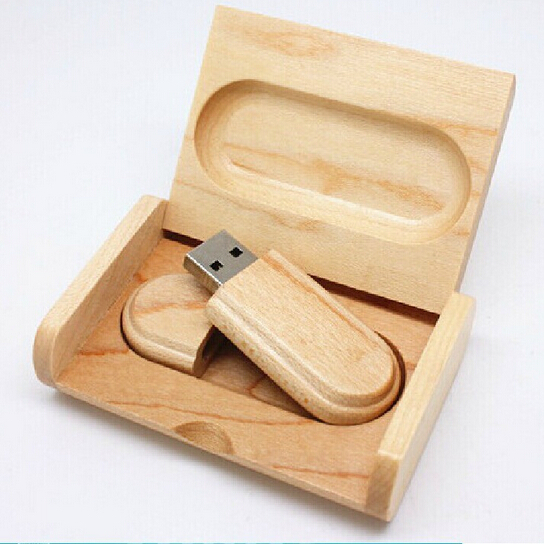 32GB memory Stick pendrive Wooden Package Wooden pen drive Oval 2.0 USB flash drive Wholesale